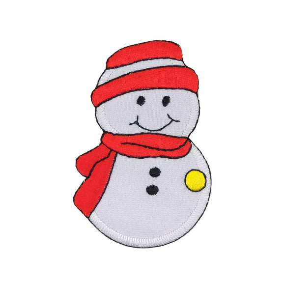 ag84★Schneemann Winter Aufnäher aufbügeln Bügelbild Patch Weihnachten 5 x 7,5 cm