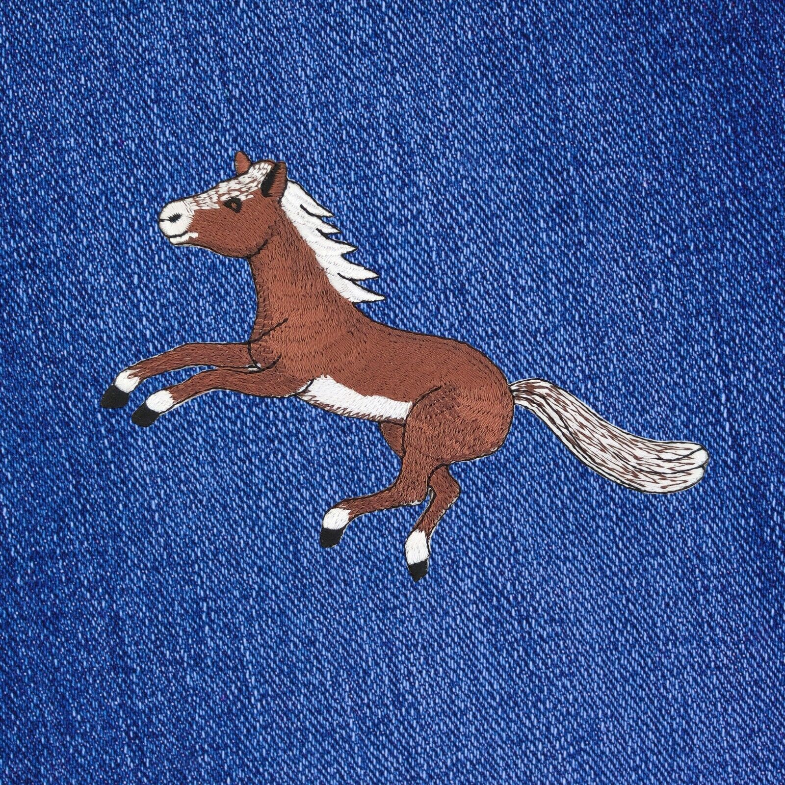 ab89★Pferd Pony Stute Aufnäher aufbügeln Bügelbild Bügelpatch Patch 13,2 x 6,8cm