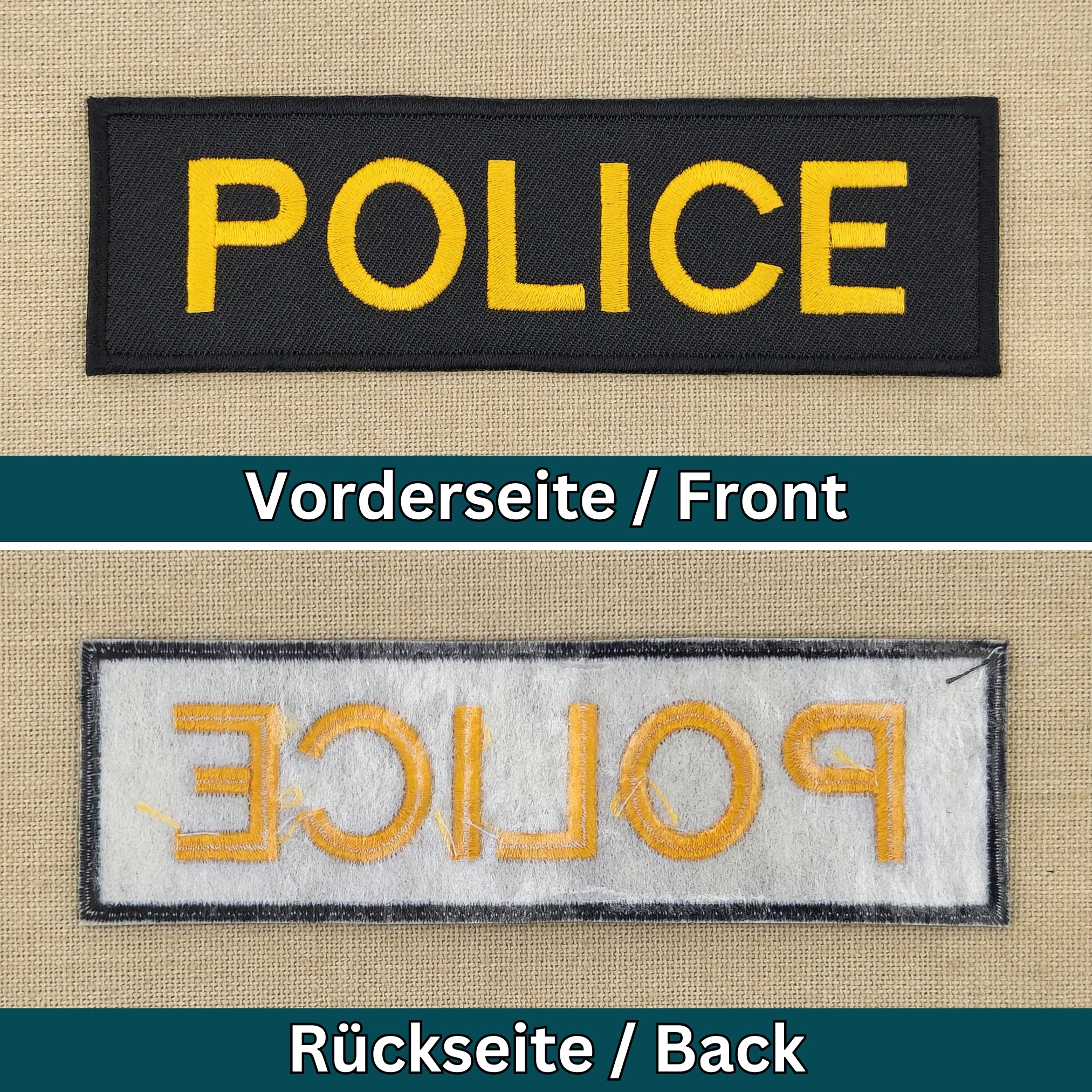 #ac30 Police Abzeichen Security Aufnäher USA Patch Applikation Bügelbild Karneval Fasching Kostüm Größe 12,7 x 3,9 cm