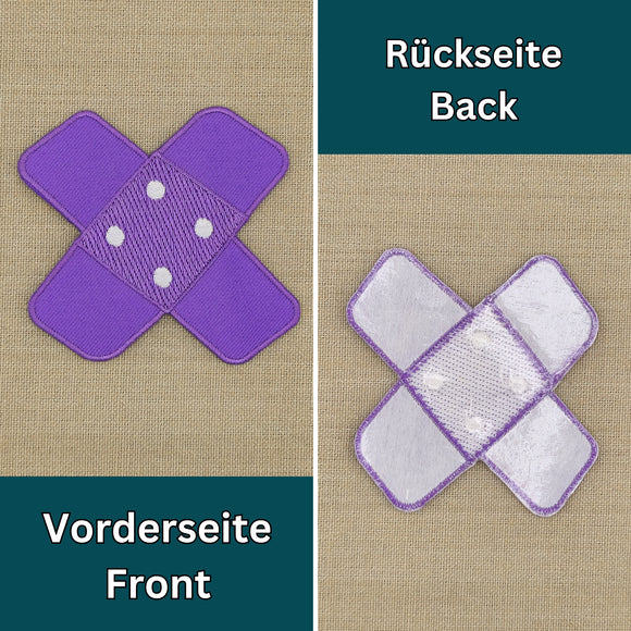 #ah95 Pflaster Lila Hosenpflaster Flicken Aufnäher Bügelbild Applikation Patch Größe 7,3 x 7,3 cm