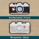#aa83 Kamera Gestickt Aufnäher Bügelbild Applikation Patch Größe 7,2 x 4,3 cm-5