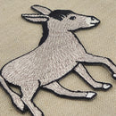 #aa93 Esel Grau Aufnäher Bügelbild Applikation Patch Größe 7,8 x 8,5 cm-5