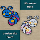 #aa57 Baby Raupe Blau Wurm Aufnäher Bügelbild Applikation Patch Größe 7,0 x 6,7 cm-5