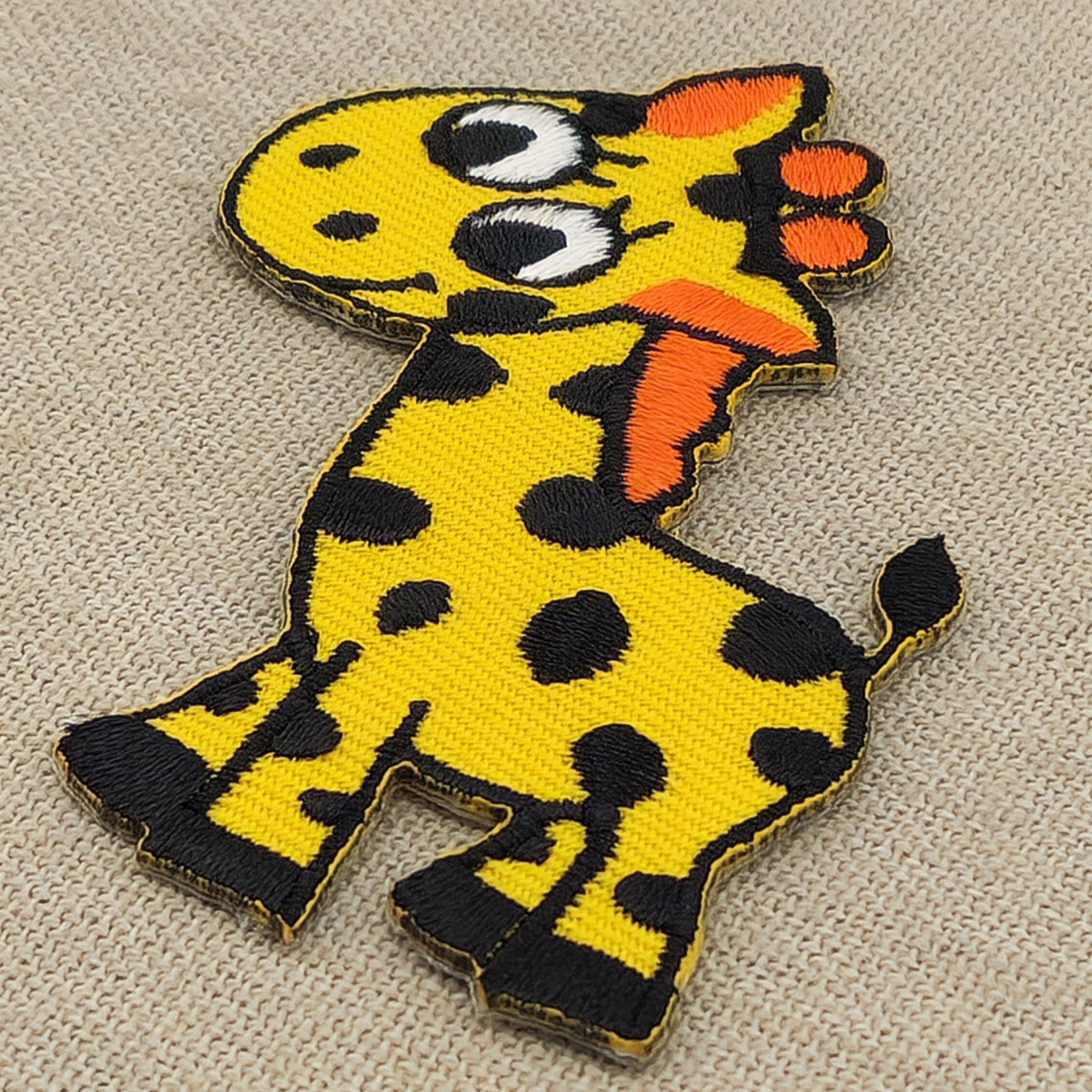 #aa40 Giraffe Yellow Children's Patch Iron-On Application Patch Size 5.5 x 7.8 cm - 0