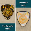 au08★Police Aufnäher zum aufbügeln Bügelbild USA Patch Karneval Kostüm 7,5 x 9cm-5