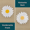 #ae45 Gänseblümchen Blume Blüte Weiß Aufnäher Bügelbild Applikation Patch Größe 6,0 x 6,0 cm-5