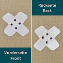 #ah91 Pflaster Weiß Hosenpflaster Flicken Aufnäher Bügelbild Applikation Patch Größe 7,3 x 7,3 cm-5