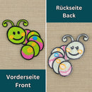 #aa55 Baby Raupe Grün Wurm Aufnäher Bügelbild Applikation Patch Größe 7,0 x 6,7 cm-5