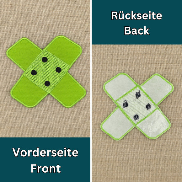 #ah93 Pflaster Grün Hosenpflaster Flicken Aufnäher Bügelbild Applikation Patch Größe 7,3 x 7,3 cm
