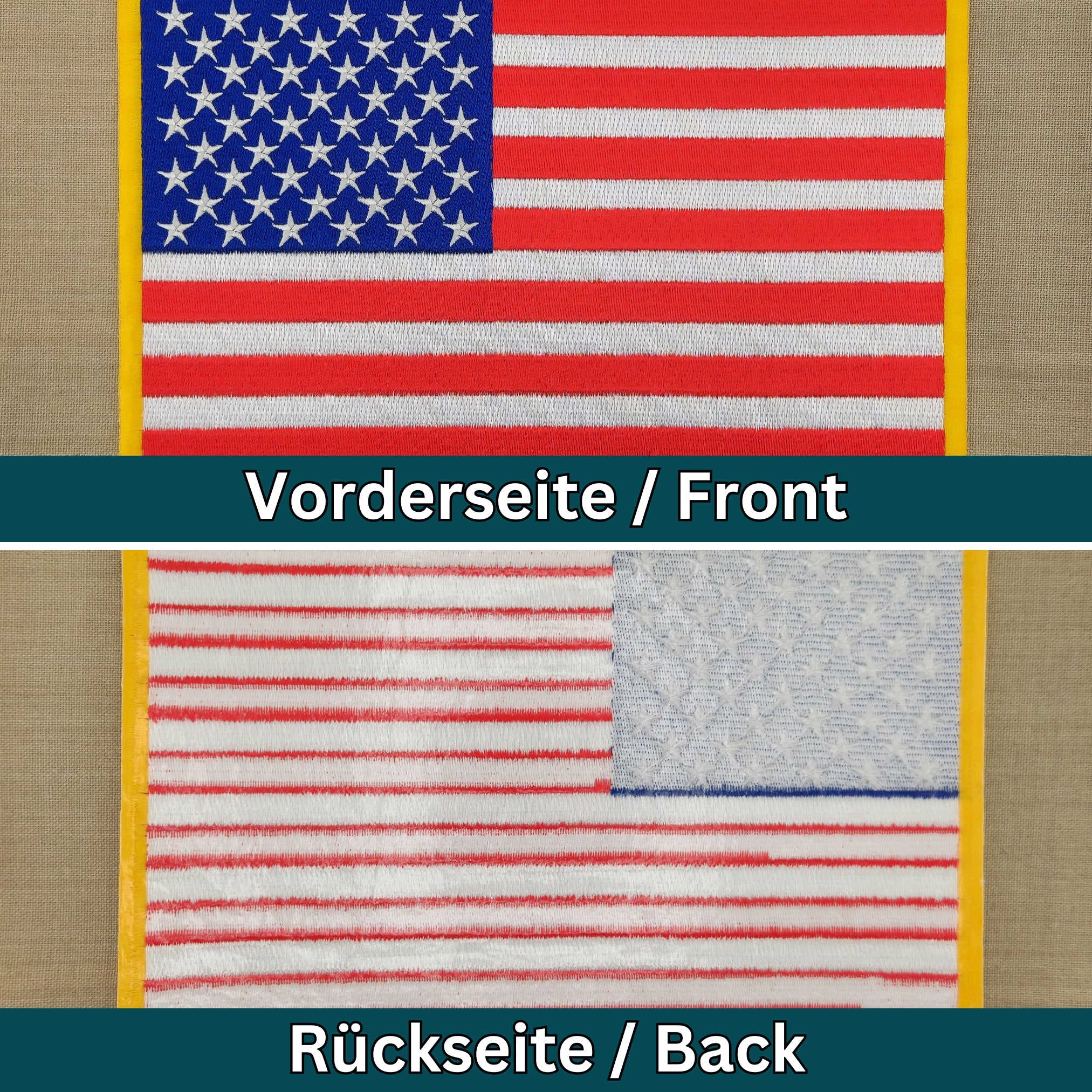 #Backpatch #26 Flag USA America Back Patch Large 24.2 x 14.8 cm