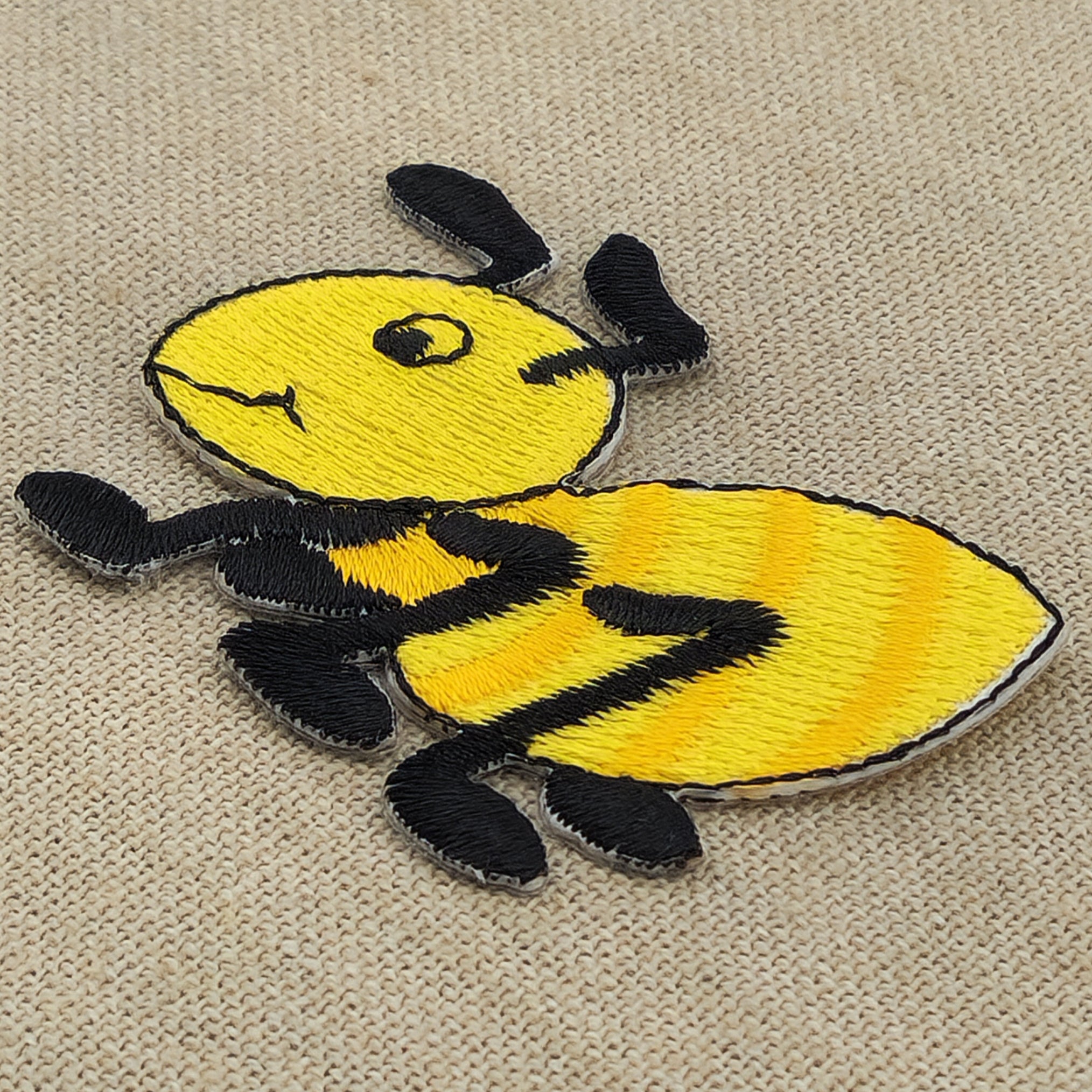 #aa47 Baby Ant Yellow Iron-On Patch Applique Size 5.5 x 4.8 cm