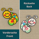 #aa58 Baby Raupe Gelb Wurm Aufnäher Bügelbild Applikation Patch Größe 7,0 x 6,7 cm-5