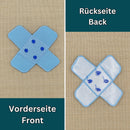 #bg08 Pflaster Blau Hellblau Hosenpflaster Flicken Aufnäher Bügelbild Applikation Patch Größe 7,3 x 7,3 cm-5