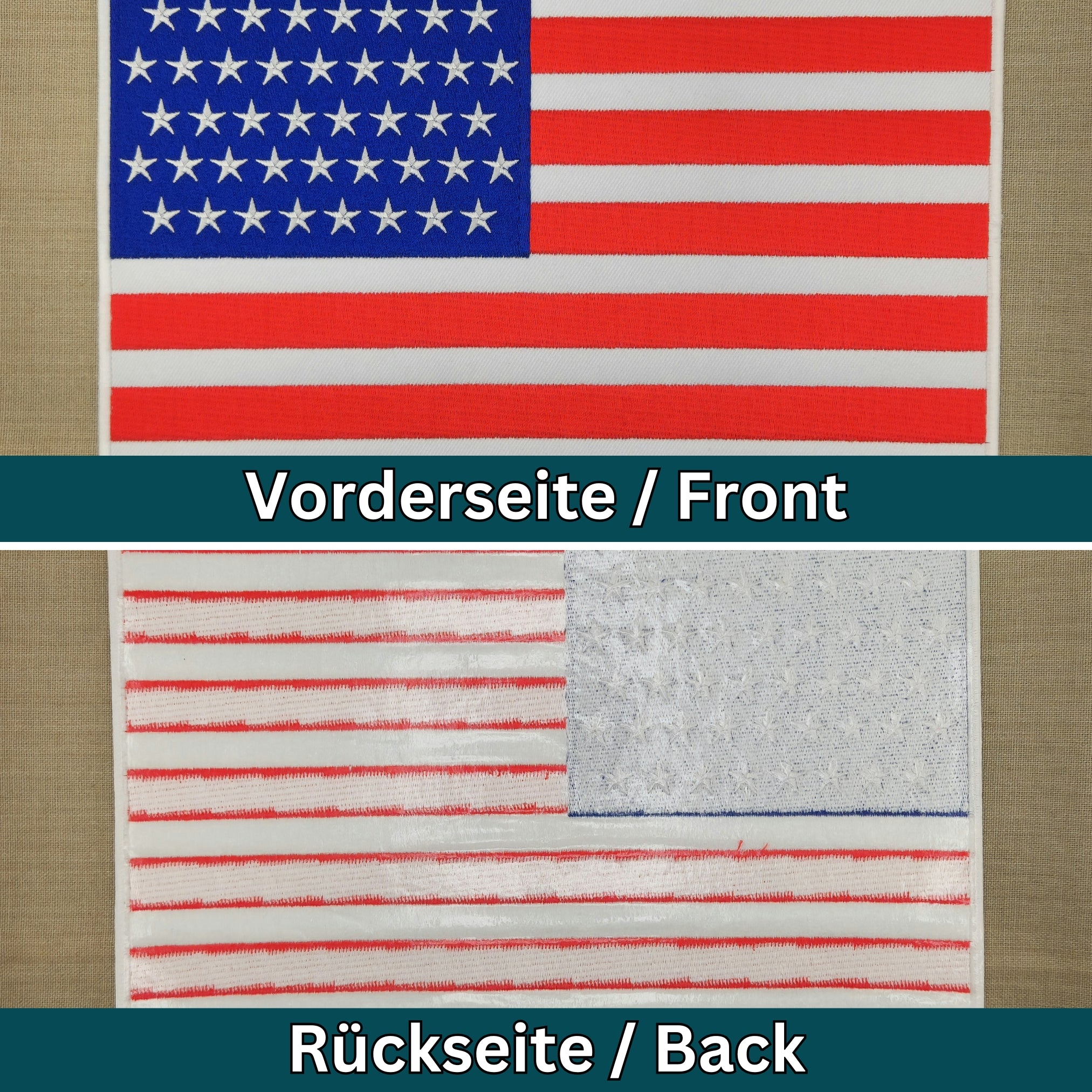 #Backpatch #20 Flagge USA Biker Groß Rückenaufnäher Backpatch Aufnäher 28,0 x 19,5 cm