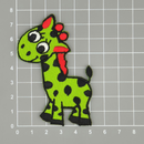 #aa38 Giraffe Grün Kinder Aufnäher Bügelbild Applikation Patch Größe 5,5 x 7,8 cm-4