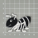 #aa46 Baby Ameise Schwarz Aufnäher Bügelbild Applikation Patch Größe 5,5 x 4,8 cm-5