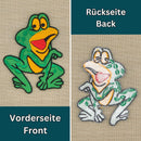 #aa54 Frosch Grün Aufnäher Bügelbild Applikation Patch Größe 8,5 x 7,0 cm-6