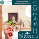 #aa55 Baby Raupe Grün Wurm Aufnäher Bügelbild Applikation Patch Größe 7,0 x 6,7 cm-6