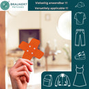 #bg09 Pflaster Orange Hosenpflaster Flicken Aufnäher Bügelbild Applikation Patch Größe 7,3 x 7,3 cm-6