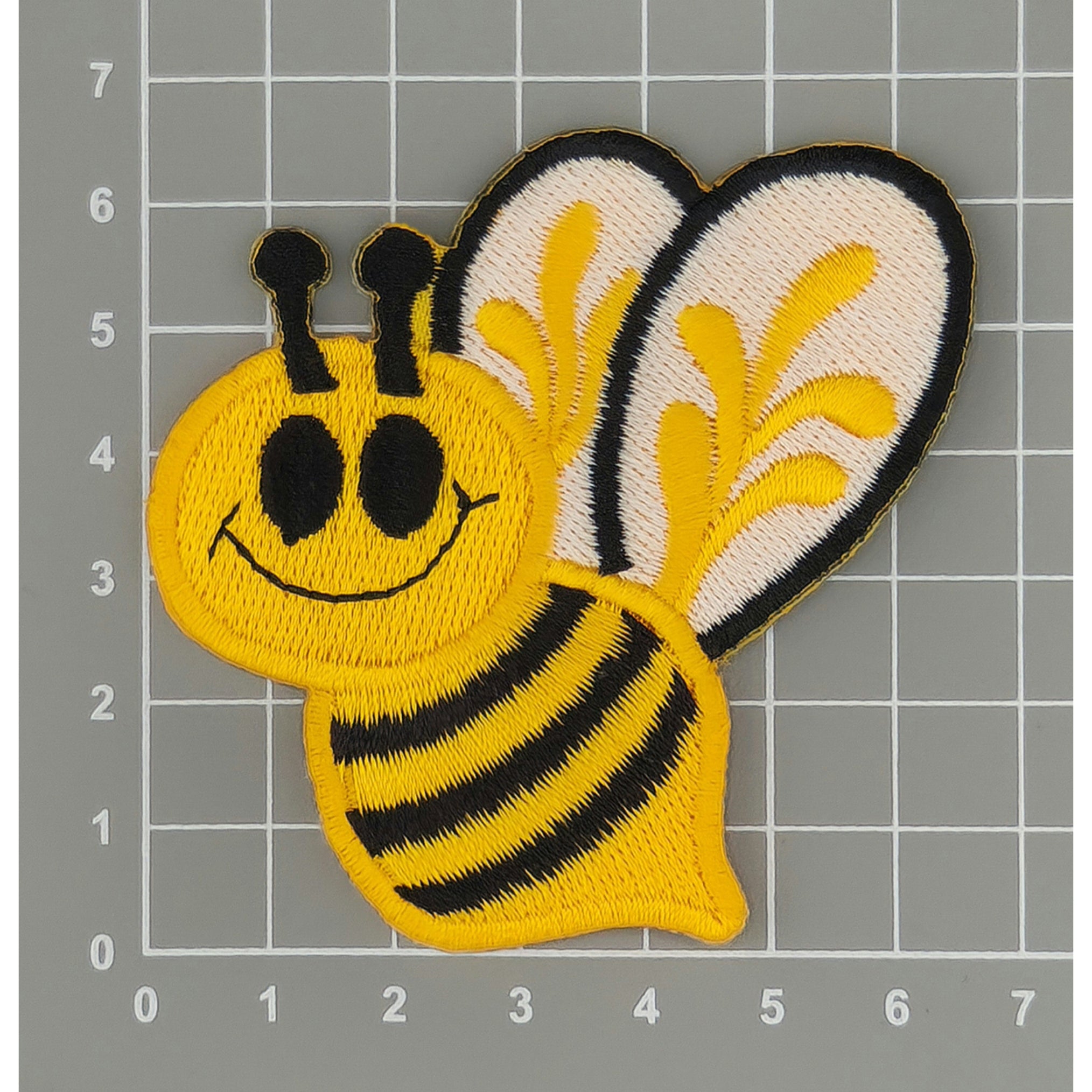 #ad07 Baby Bee Bumblebee Patch Iron-On Applique Patch Size 6.0 x 7.0 cm