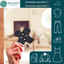 #bg05 Plaster Black Trouser Plaster Patch Iron-On Application Patch Size 7.5 x 7.0 cm-6