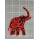 #aa34 Elefant Rot Aufnäher Bügelbild Applikation Patch Größe 8,2 x 9,7 cm-6