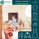 #ah91 Pflaster Weiß Hosenpflaster Flicken Aufnäher Bügelbild Applikation Patch Größe 7,3 x 7,3 cm-6