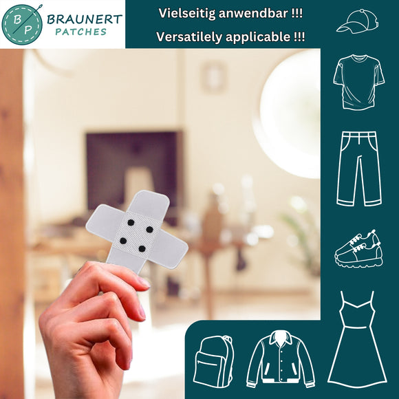 #ah91 Pflaster Weiß Hosenpflaster Flicken Aufnäher Bügelbild Applikation Patch Größe 7,3 x 7,3 cm