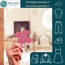 #bg07 Pflaster Rosa Pink Hosenpflaster Flicken Aufnäher Bügelbild Applikation Patch Größe 7,3 x 7,3 cm-6