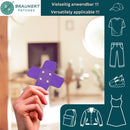 #ah95 Pflaster Lila Hosenpflaster Flicken Aufnäher Bügelbild Applikation Patch Größe 7,3 x 7,3 cm-6