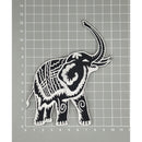 #aa36 Elefant Weiß Aufnäher Bügelbild Applikation Patch Größe 10,0 x 12,3 cm-4