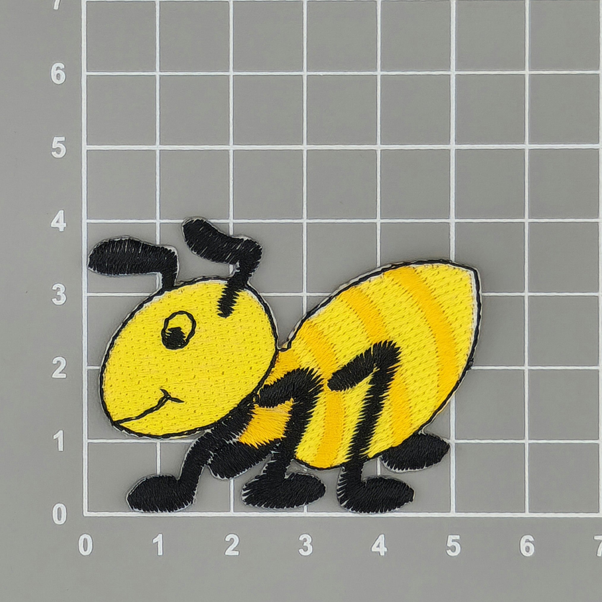 #aa47 Baby Ant Yellow Iron-On Patch Applique Size 5.5 x 4.8 cm