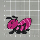 #aa48 Baby Ameise Lila Aufnäher Bügelbild Applikation Patch Größe 5,5 x 4,8 cm-6