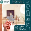 #ah97 Pflaster Grau Hosenpflaster Flicken Aufnäher Bügelbild Applikation Patch Größe 7,3 x 7,3 cm-6