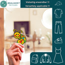 #aa58 Baby Raupe Gelb Wurm Aufnäher Bügelbild Applikation Patch Größe 7,0 x 6,7 cm-6