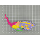 #aa61 Vogel Pfau Fasan Rot Aufnäher Bügelbild Applikation Patch Größe 11,0 x 6,8 cm-4