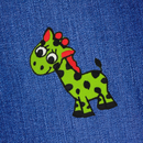 #aa38 Giraffe Grün Kinder Aufnäher Bügelbild Applikation Patch Größe 5,5 x 7,8 cm-7