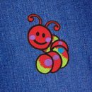 #aa56 Baby Raupe Rot Wurm Aufnäher Bügelbild Applikation Patch Größe 7,0 x 6,7 cm-7