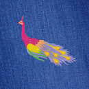 #aa61 Vogel Pfau Fasan Rot Aufnäher Bügelbild Applikation Patch Größe 11,0 x 6,8 cm-7