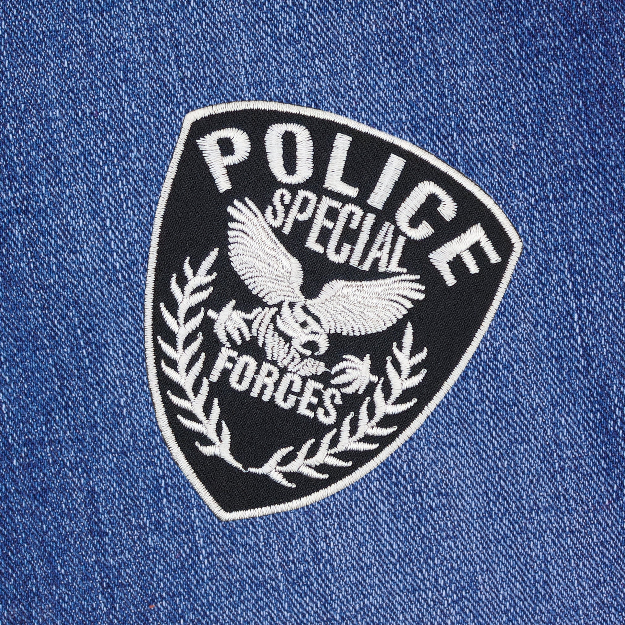 ah63★Police Special Forces Aufnäher Bügelbild Applikation Patch Kostüm 7 x 8 cm