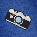 #aa83 Kamera Gestickt Aufnäher Bügelbild Applikation Patch Größe 7,2 x 4,3 cm-7