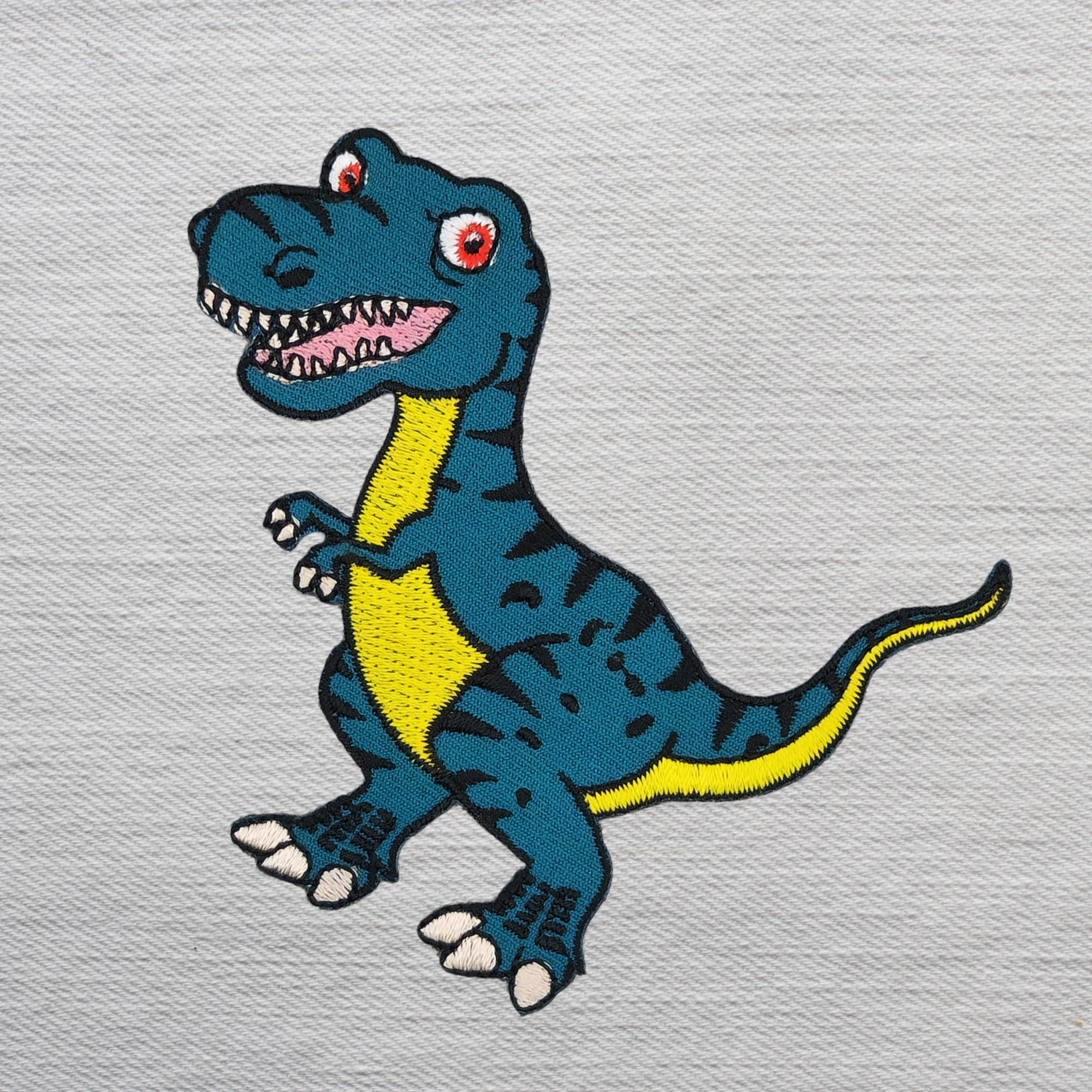 #am39 Dino Dinosaurier T-Rex Aufnäher Bügelbild Applikation Patch Größe 9,0 x 7,5 cm