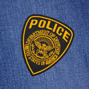 au08★Police Aufnäher zum aufbügeln Bügelbild USA Patch Karneval Kostüm 7,5 x 9cm-7