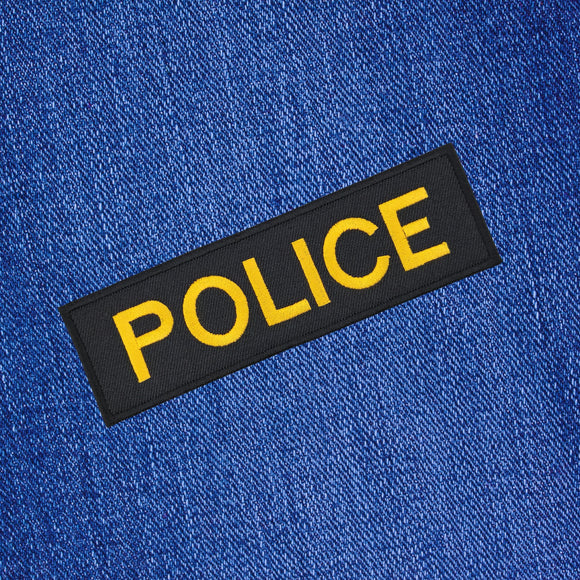 #ac30 Police Badge Security Patch USA Patch Application Iron-On Carnival Costume Size 12.7 x 3.9 cm