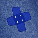 #ah96 Pflaster Blau Dunkelblau Hosenpflaster Flicken Aufnäher Bügelbild Applikation Patch Größe 7,3 x 7,3 cm-7