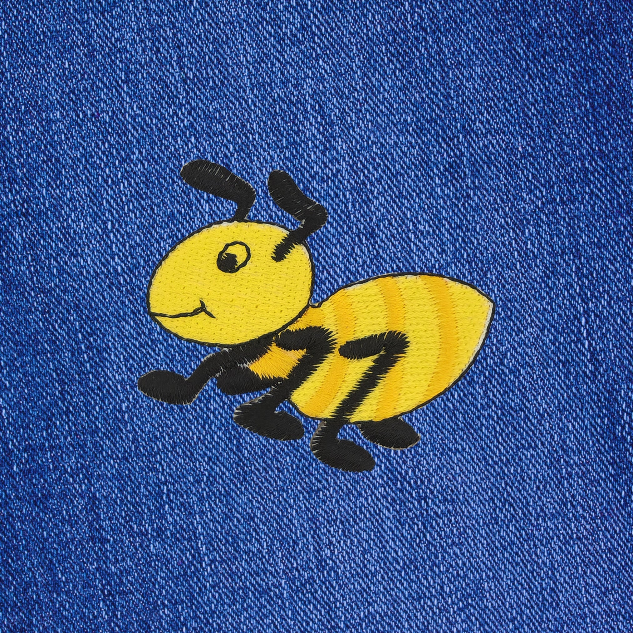 #aa47 Baby Ant Yellow Iron-On Patch Applique Size 5.5 x 4.8 cm