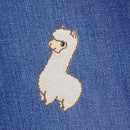 #am47 Lama White Iron-On Patch Application Patch Size 5.0 x 8.1 cm-7