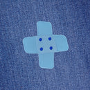 #bg08 Pflaster Blau Hellblau Hosenpflaster Flicken Aufnäher Bügelbild Applikation Patch Größe 7,3 x 7,3 cm-7