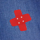 #ah94 Pflaster Rot Hosenpflaster Flicken Aufnäher Bügelbild Applikation Patch Größe 7,3 x 7,3 cm-7