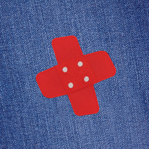 #ah94 Pflaster Rot Hosenpflaster Flicken Aufnäher Bügelbild Applikation Patch Größe 7,3 x 7,3 cm